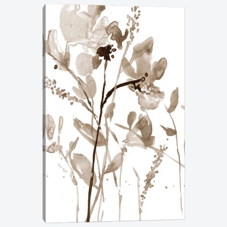 Neutral Floral Overlay II Canvas Print #JGO1426} by Jennifer Goldberger Canvas Artwork