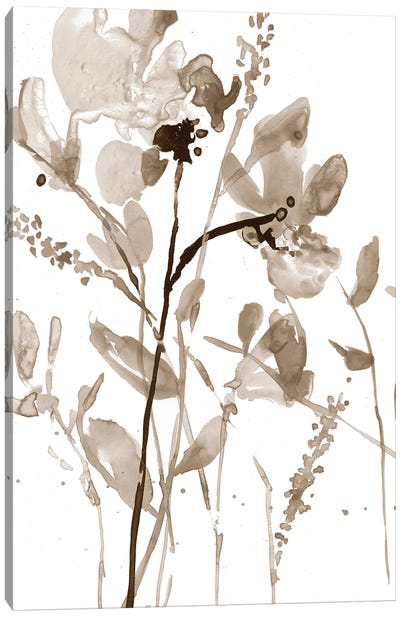Neutral Floral Overlay II Canvas Art Print - Jennifer Goldberger
