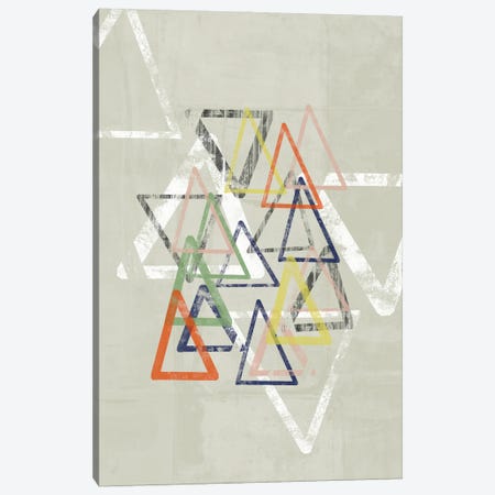 Stamped Triangles I Canvas Print #JGO146} by Jennifer Goldberger Art Print
