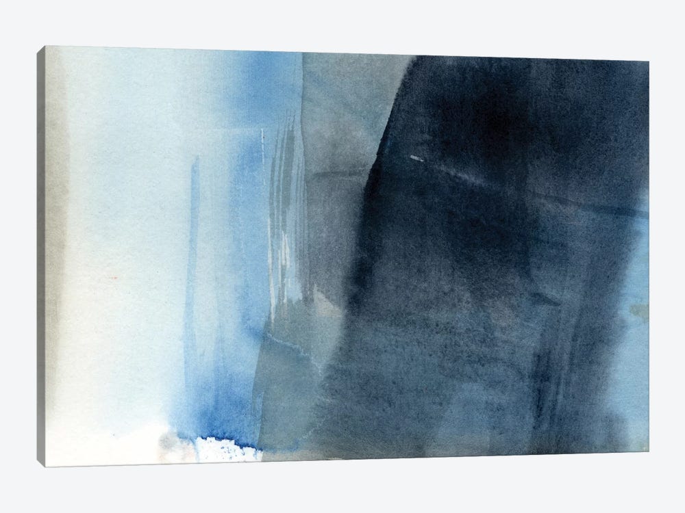 Blue On Grey II by Jennifer Goldberger 1-piece Canvas Artwork