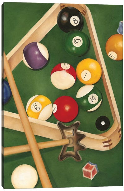 Rack 'em Up II Canvas Art Print - Pool & Billiards