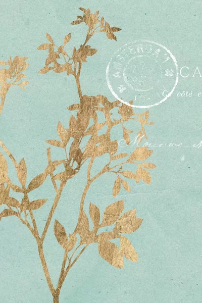 Blue: Golden Leaves I by Jennifer Goldberger