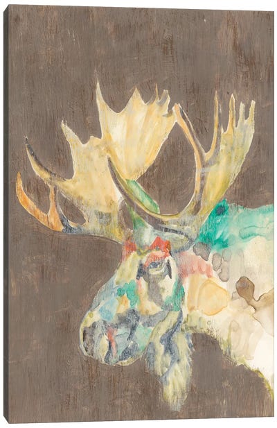 Rustic Wildlife IV Canvas Art Print - Moose Art