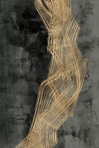 Gold Abstract Art: Woven Matrix I by Jennifer Goldberger