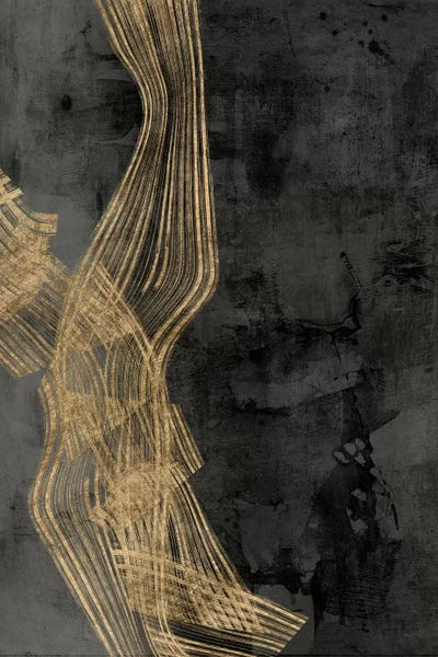 Gold Abstract Art: Woven Matrix II by Jennifer Goldberger