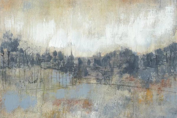 Abstract: Cool Grey Horizon I by Jennifer Goldberger