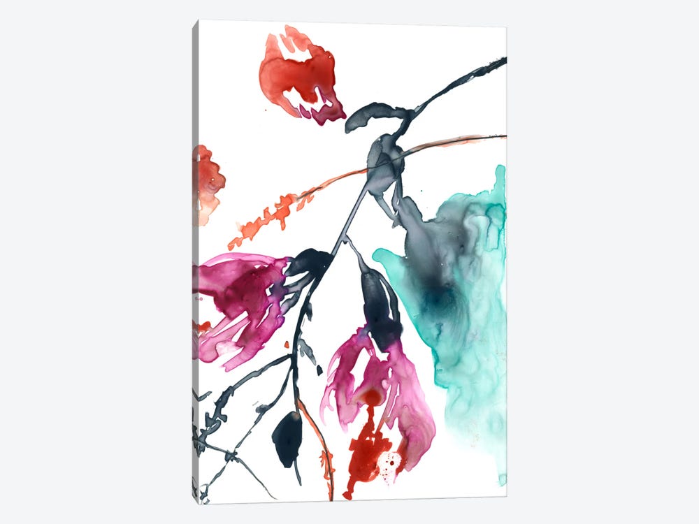 Hanging Fuchsia II by Jennifer Goldberger 1-piece Canvas Art