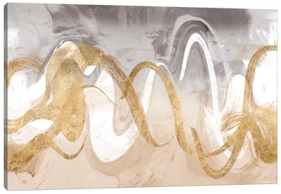 Infinite Swirl II Canvas Art Print - Gold Art