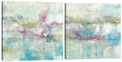 Fresh Abstract Diptych Canvas Art Print - Art Sets | Triptych & Diptych Wall Art
