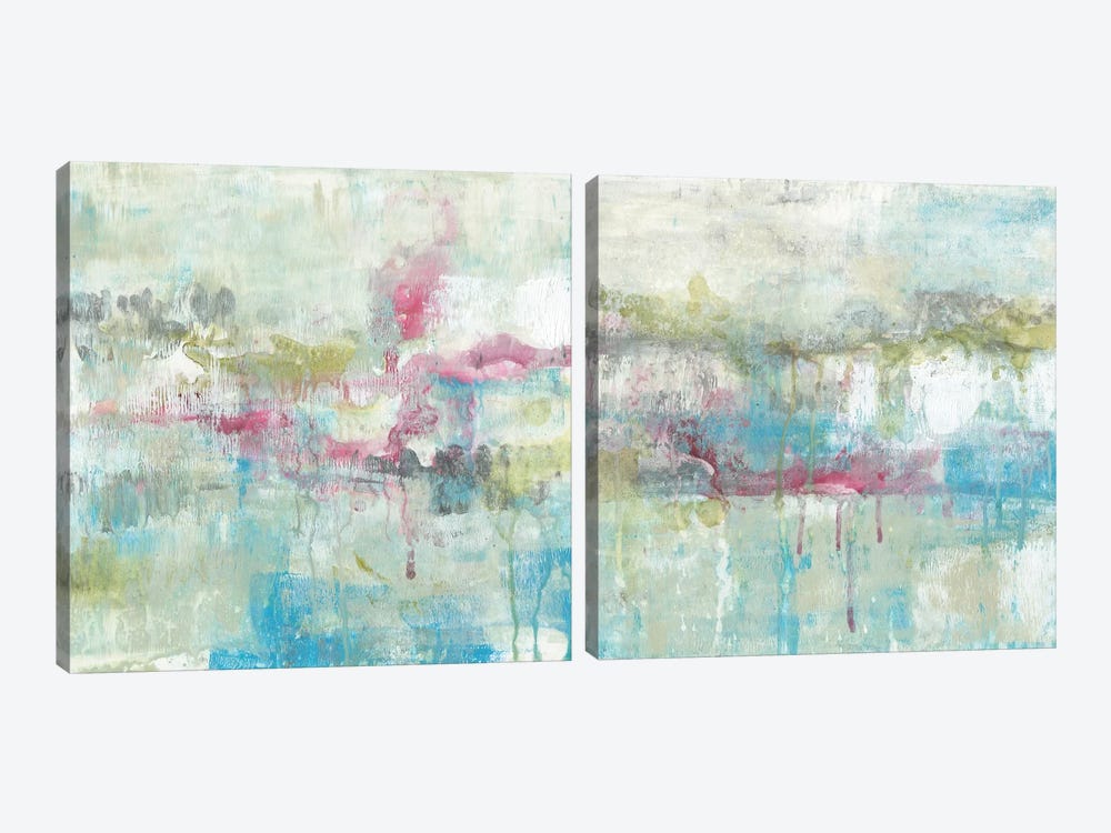 Fresh Abstract Diptych by Jennifer Goldberger 2-piece Canvas Art