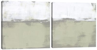 The Subtlest Horizon Diptych Canvas Art Print - Art Sets | Triptych & Diptych Wall Art