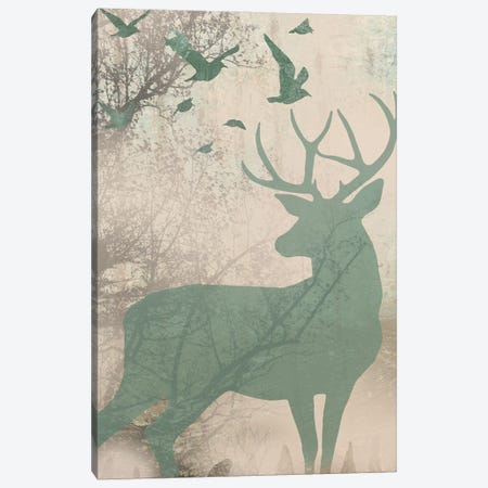 Deer Solace I Canvas Print #JGO31} by Jennifer Goldberger Art Print