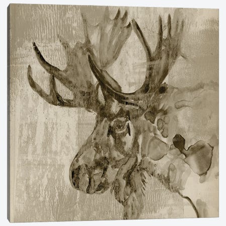 Sepia Moose Canvas Print #JGO331} by Jennifer Goldberger Canvas Art Print