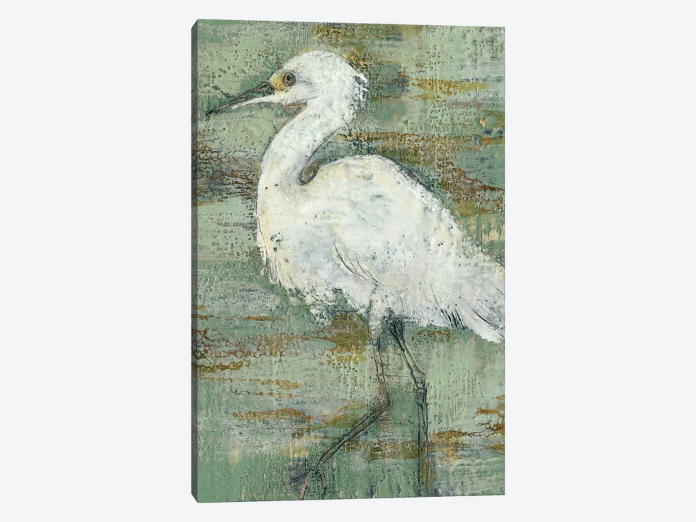 Textured Heron I 1-piece Canvas Artwork