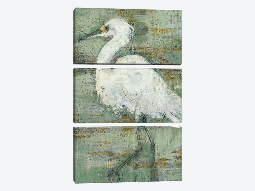 Textured Heron I by Jennifer Goldberger 3-piece Canvas Wall Art