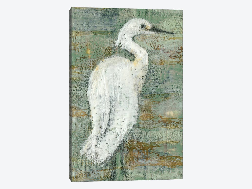 Textured Heron II by Jennifer Goldberger 1-piece Canvas Wall Art