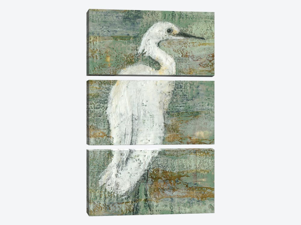 Textured Heron II by Jennifer Goldberger 3-piece Canvas Art