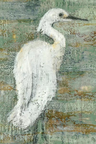 Herons: Textured Heron II by Jennifer Goldberger