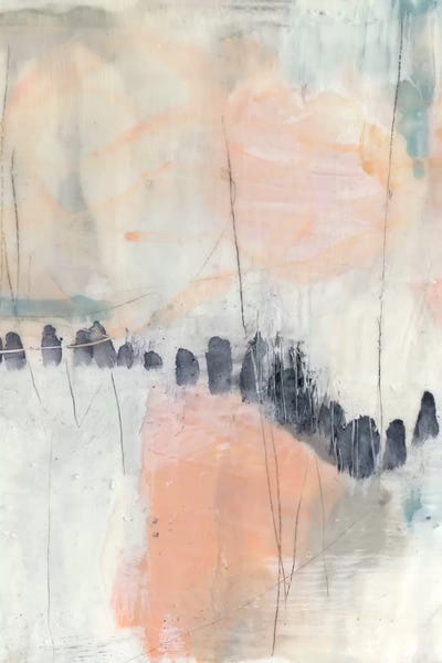 Dreamy Abstracts: Blush & Navy I by Jennifer Goldberger