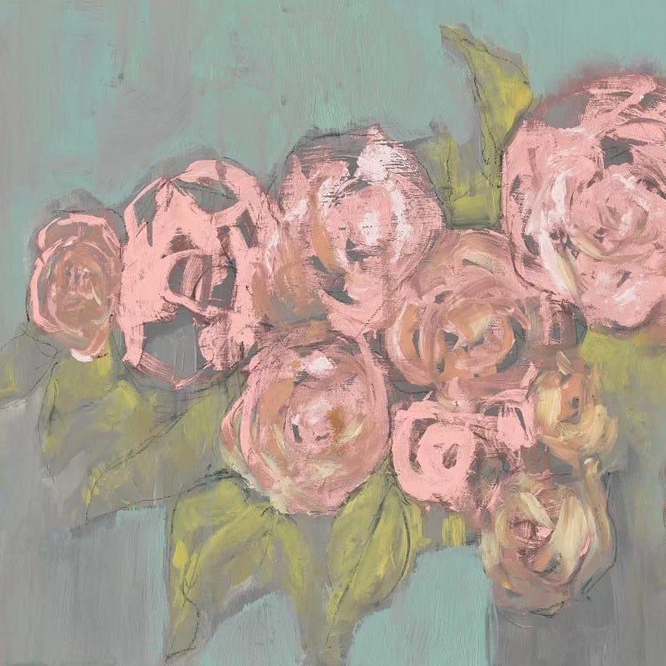 Blush Pink Flowers I by Jennifer Goldberger wall art