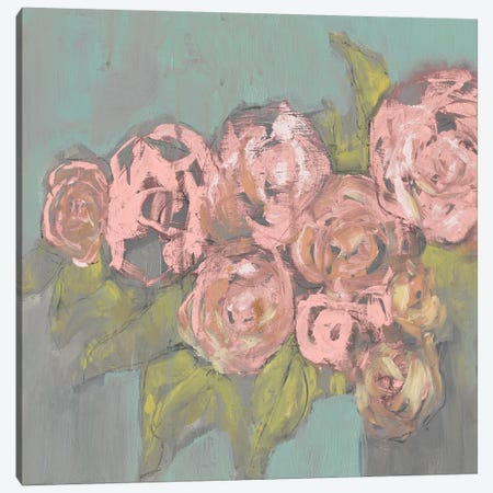 Blush Pink Flowers I Canvas Print #JGO366} by Jennifer Goldberger Art Print