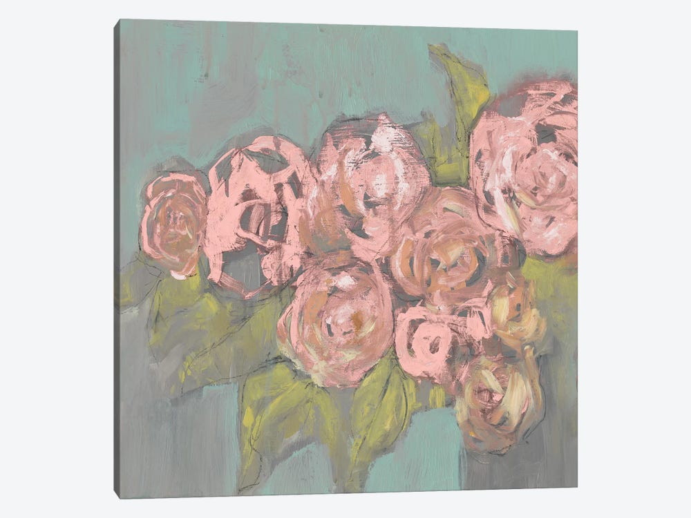 Blush Pink Flowers I by Jennifer Goldberger 1-piece Canvas Art