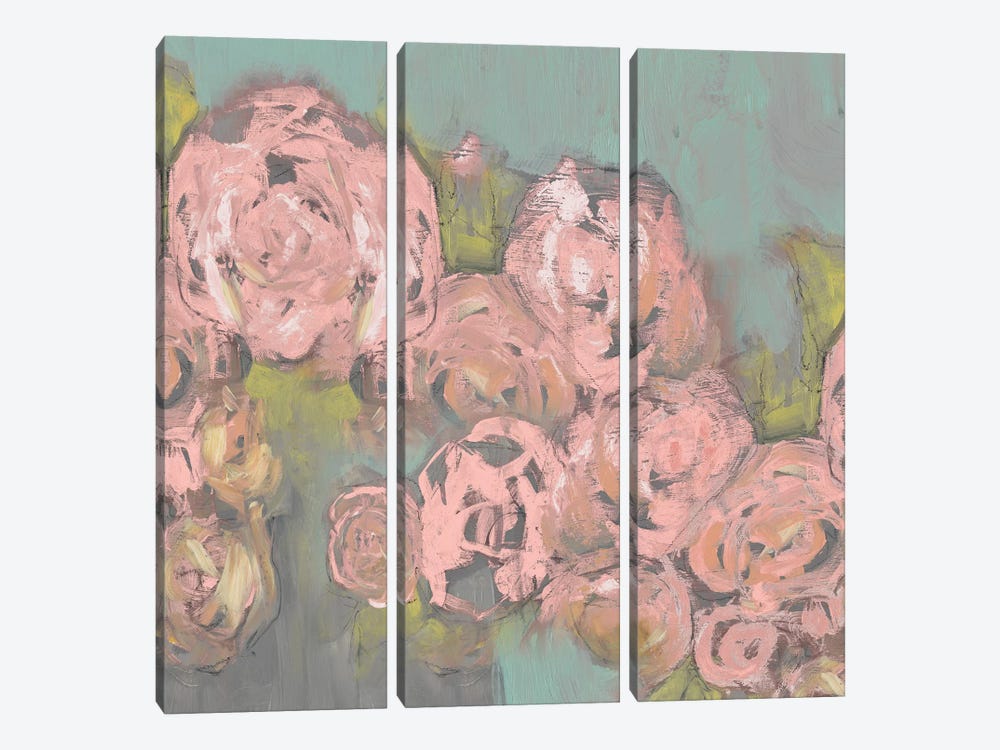 Blush Pink Flowers II 3-piece Art Print