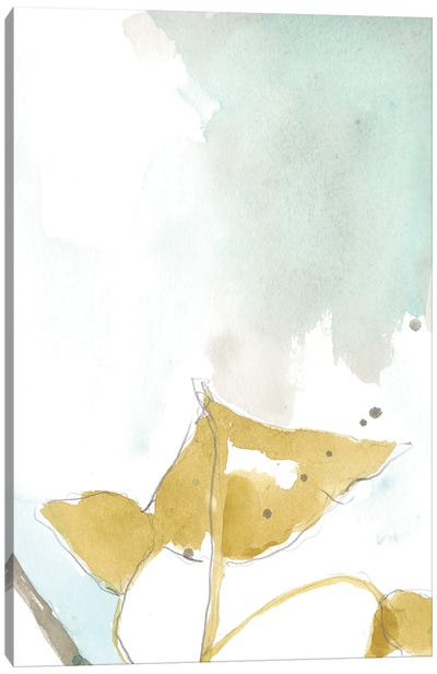 Ginkgo On Dusty Teal III Canvas Art Print