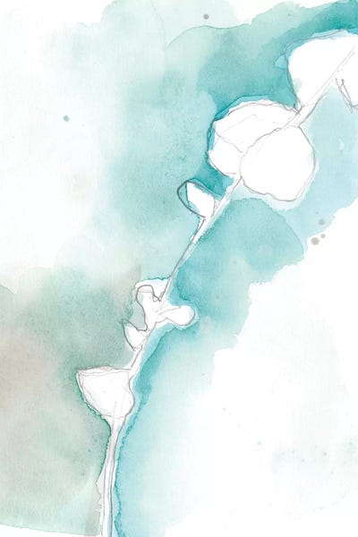 Ginkgo On Dusty Teal VII by Jennifer Goldberger acrylic art print