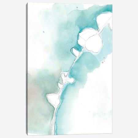 Ginkgo On Dusty Teal VII Canvas Print #JGO391} by Jennifer Goldberger Canvas Print