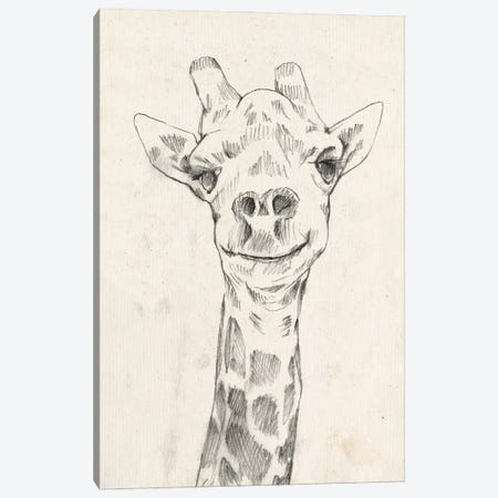 Giraffe Portrait I Canvas Print #JGO393} by Jennifer Goldberger Canvas Art Print