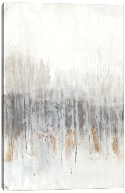 Neutral Wave I Canvas Art Print - Gray & White Art