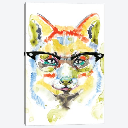 Smarty-Pants Fox Canvas Print #JGO439} by Jennifer Goldberger Canvas Artwork