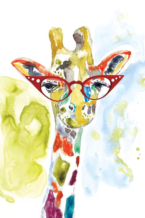 Smarty-Pants Giraffe by Jennifer Goldberger wall art