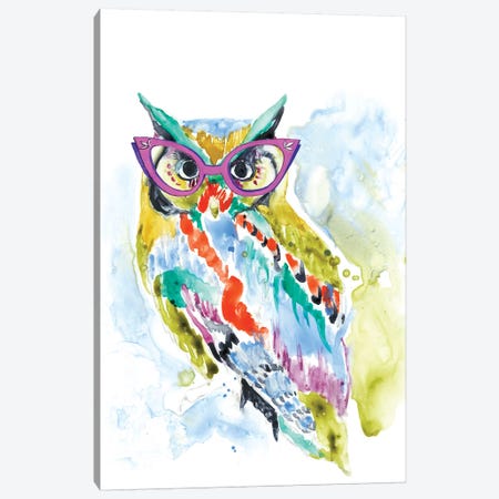 Smarty-Pants Owl Canvas Print #JGO442} by Jennifer Goldberger Canvas Art Print