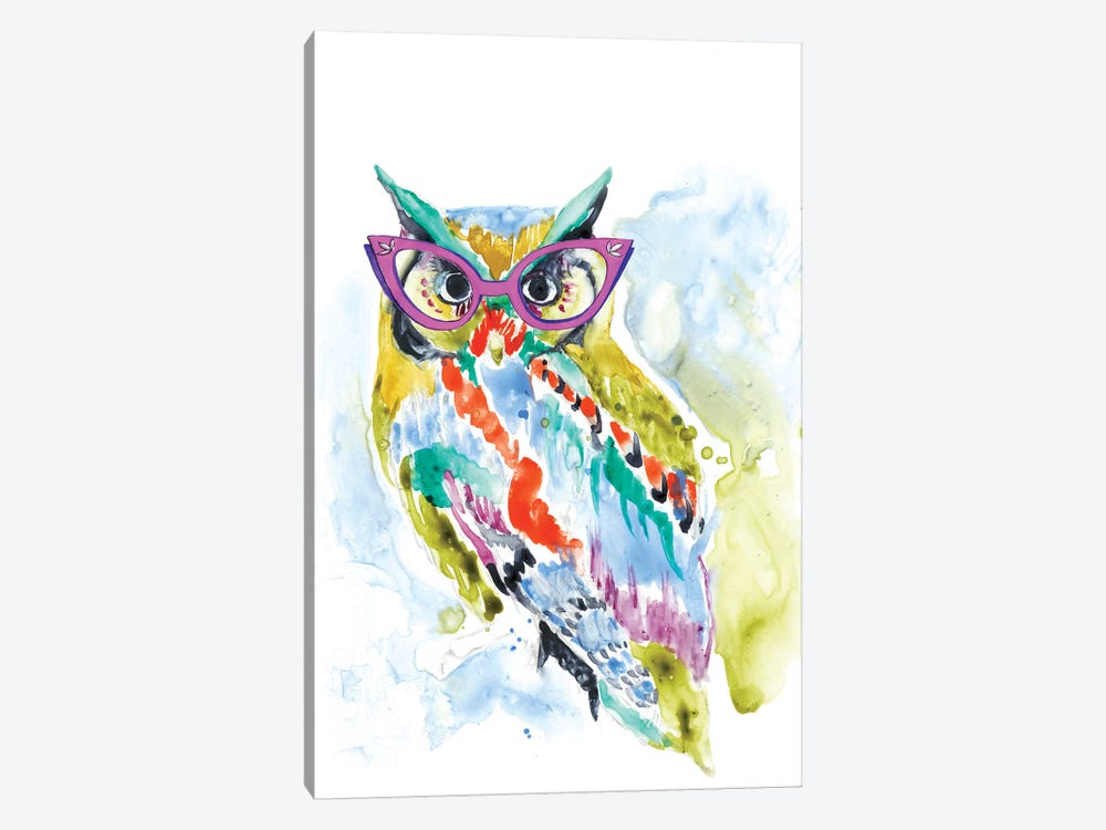 Smarty-Pants Owl by Jennifer Goldberger 1-piece Canvas Print