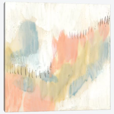 Stitched Pastels I Canvas Print #JGO445} by Jennifer Goldberger Canvas Art