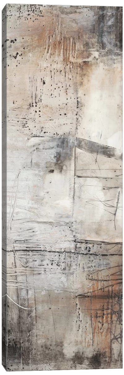 Black, White & Bronze I Canvas Art Print - Best Selling Abstracts