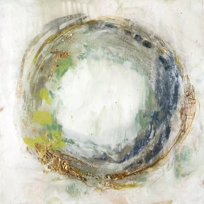 Fluid Orbit I by Jennifer Goldberger framed canvas print