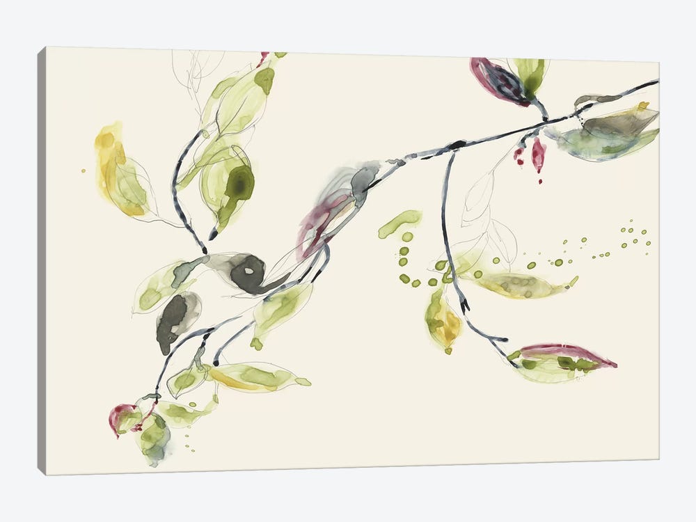Leaf Branch I by Jennifer Goldberger 1-piece Canvas Art