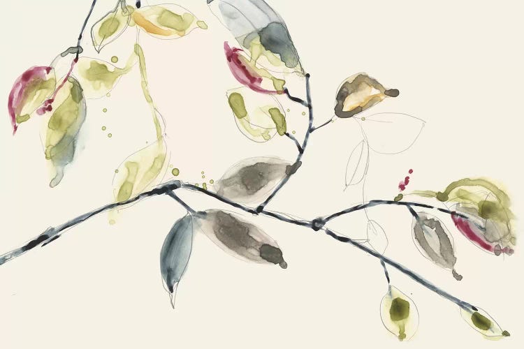 Leaf Branch II by Jennifer Goldberger wall art