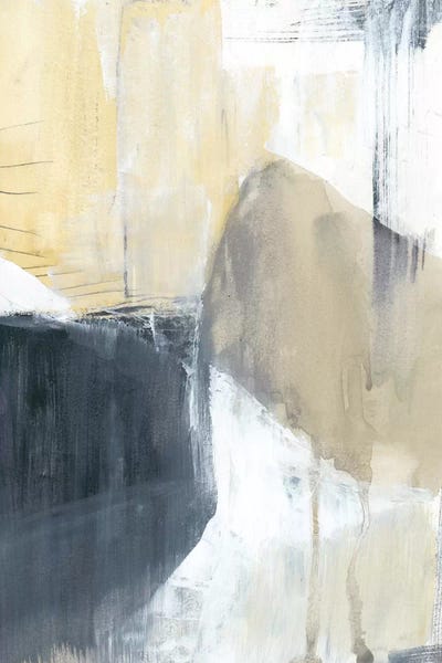 Minimalist Paintings: Neutral Divide I by Jennifer Goldberger