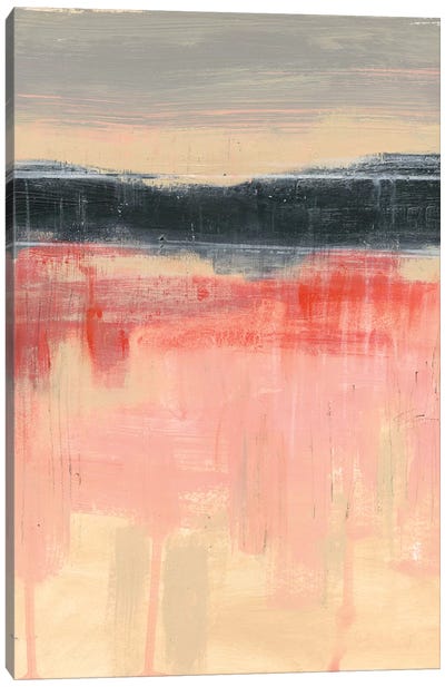 Paynes Horizon II Canvas Art Print - Gray & Pink Art