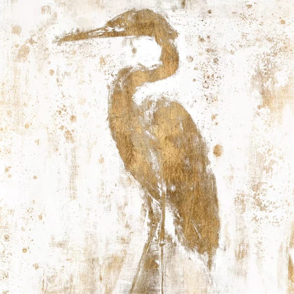 Gold: Gilded Heron II by Jennifer Goldberger