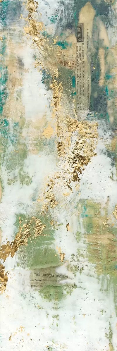 Aural Flow I by Jennifer Goldberger framed canvas print