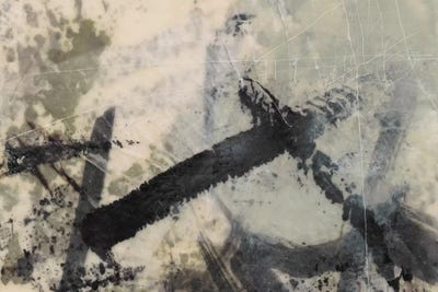 Sumi-E And Wax II by Jennifer Goldberger framed wall art