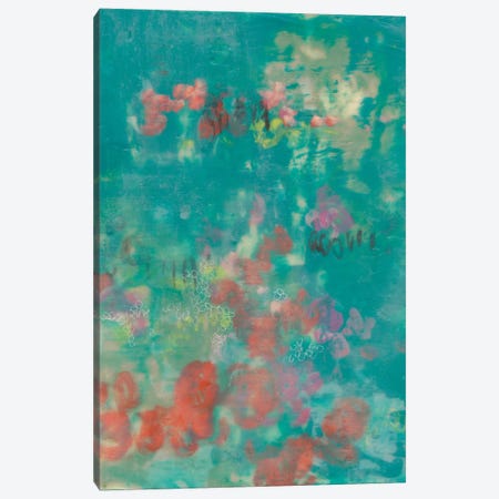 Teal Rose Garden II Canvas Print #JGO622} by Jennifer Goldberger Canvas Print