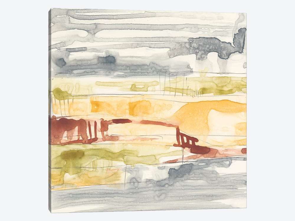 Tiered Layers I by Jennifer Goldberger 1-piece Canvas Print