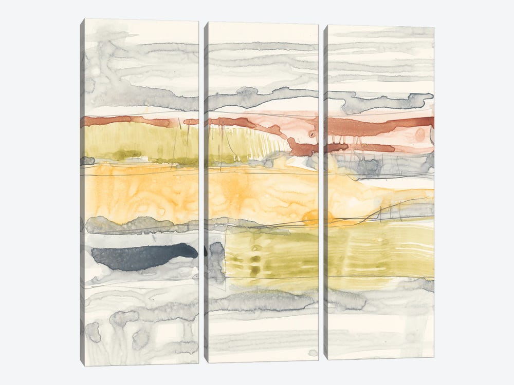 Tiered Layers II by Jennifer Goldberger 3-piece Canvas Art