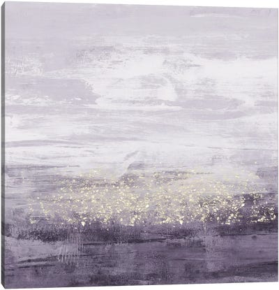 Amethyst Glitter II Canvas Art Print - Linear Abstract Art